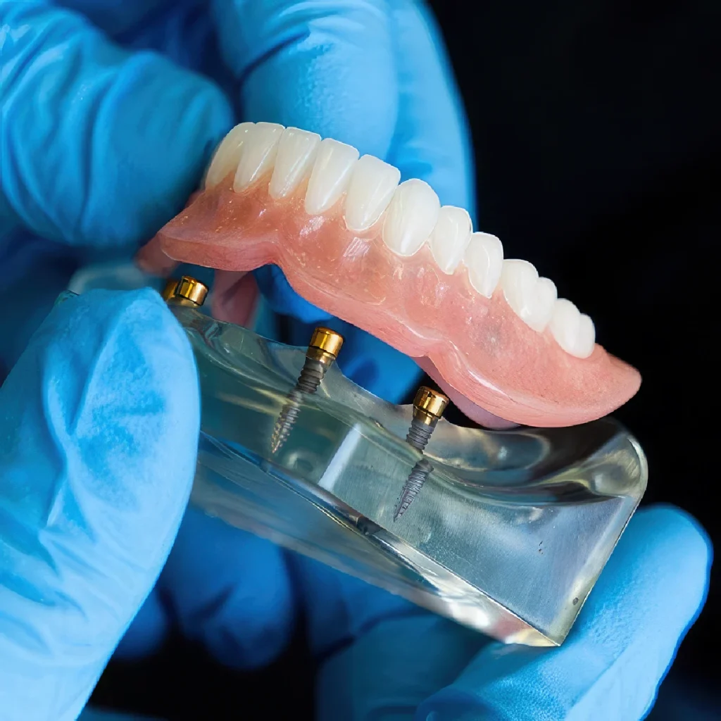 Lower snap-in implant denture